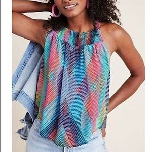 Anthropologie Conditions Apply Prismatic Blouse